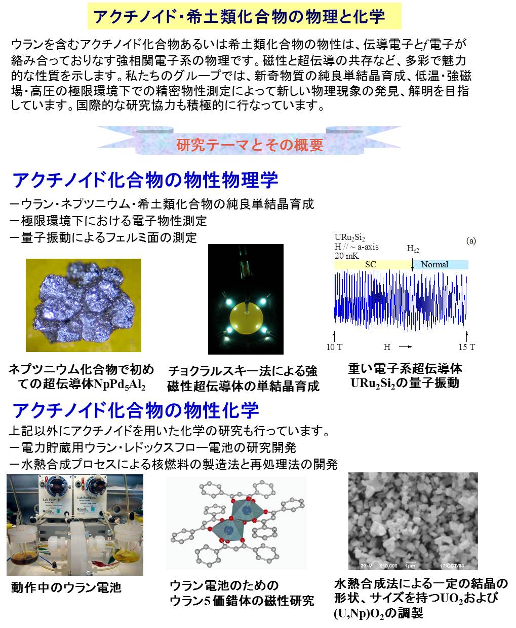 アクチノイド物性工学分野